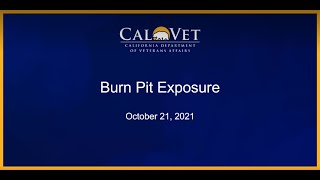 CalTAP | Burn Pit Exposure - Virtual | 10-21-2021