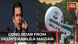 Rahul Gandhi To Lead Congress Mega Protest Rally Today At Ramlila Maidan | Congress Protest
