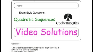 Quadratic nth Term answers - Corbettmaths