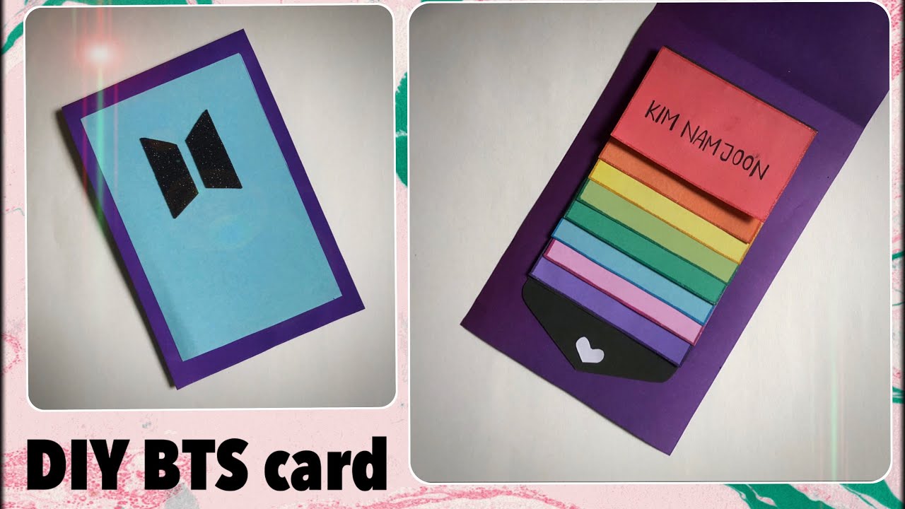 DIY BTS Card (no Printer 📠)#2 Part-2 - YouTube