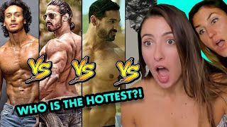 American Girls on Who Has The Best Body Hrithik  John VS Tiger VS Vidyut VS Anoop VS Sahil Reaction