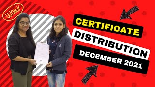 Certificate Distribution December 2021 | Civil Engineering AutoCAD Revit Architecture