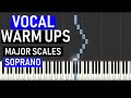 Vocal Warm Ups - Major Scales Through Two Octaves For Soprano