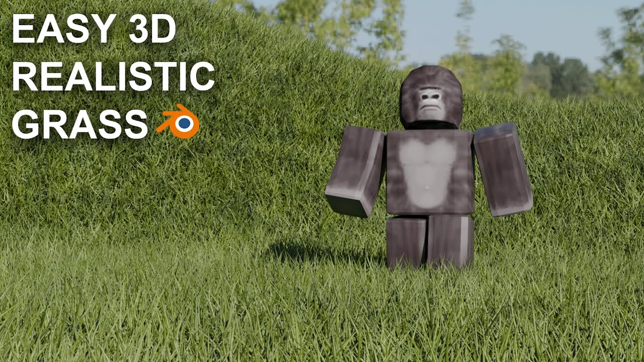 Easy Realistic 3d Grass Blender Youtube