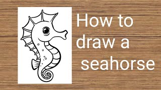 How to draw a seahorse easy@Art Studio TSK @FarjanaDrawingAcademy