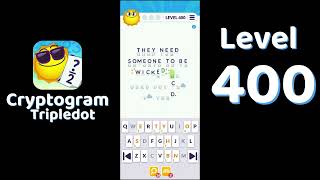 Cryptogram Tripledot Level 400 Answer | SolutionGuruji