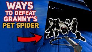 Granny Gets Bitten By Her Giant Spider And Becomes Spiderman Granny The Mobile Horror Game Mods - granny roblox spider