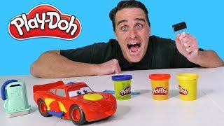 Play Doh Cars Lightning McQueen Playset ! || Toy Review || Konas2002