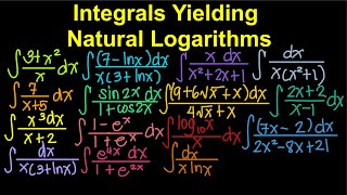 Integrals Yielding Natural Logarithms (Live Stream)