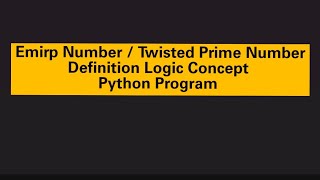 Emirp Number/ Twisted Prime Number.