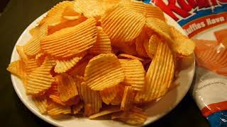 This is Ruffles Cheddar & Sour Cream potato chips