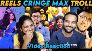 Instagram Cringe Reels Troll Video Reaction🤭😜😁🤣 | Meme Studio's  | Tamil Couple Reaction