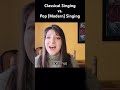 The difference between classical singing and pop singing #short #shorts #singing #classicalsinging