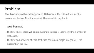 Discount-CodeChef-Code Solution-Starter 50-Python