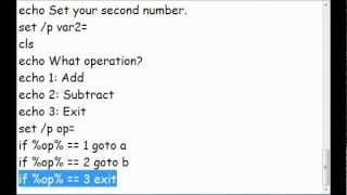 Batch: Simple Calculator