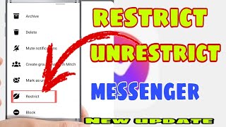 HOW TO UNRESTRICT SOMEONE ON MESSENGER #ignore #chat