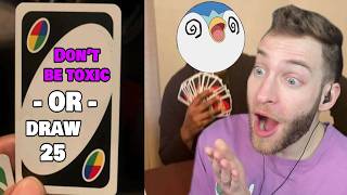 HE NEVER WANTS TO PLAY AGAIN!! Reacting to "UNO made us REALLY toxic" by Party Crashers