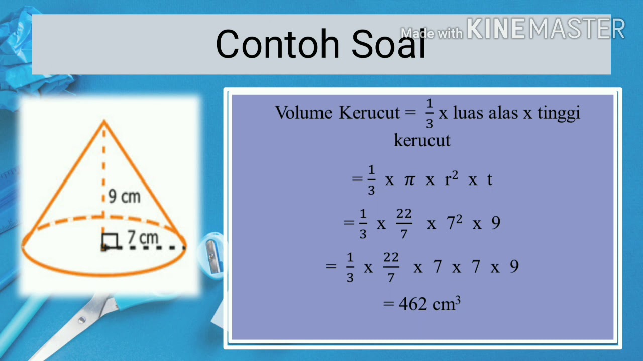 Contoh Soal Volume Kerucut - Adzka