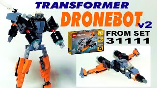 Tutorial: Lego Creator 31111 alternate design transformer Cyber drone robot version 2