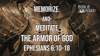 Armor of God, Ephesians 6:10-18, Memorize and Meditate (with words) NIV