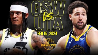 Golden State Warriors vs Utah Jazz Full Game Highlights | February 15, 2024 | FreeDawkins