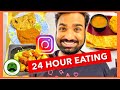 24 Hour Eating What Instagram Decides Food Challenge | Veggie Paaji