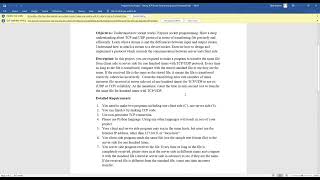 [SOLVED] Programming Project for TCP Socket Programming