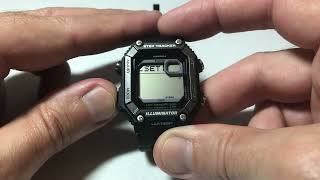 Casio Illuminator Step Tracker | How to Set Time and Date