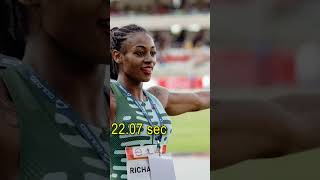 Sha‘Carri Richardson ran a stunning time over 200m in Kenya #sprinting #athletics #trackandfield