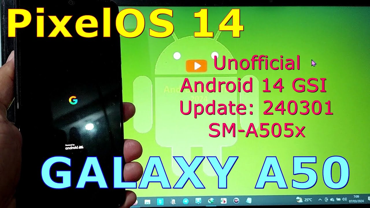 PixelOS 14 Unofficial For Samsung Galaxy A50 Android 14 GSI Update ...