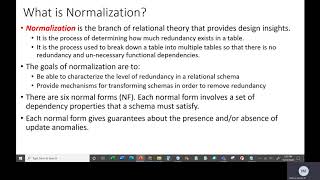 Database Part 4 Class 2 Part 1 Normalization and 1NF
