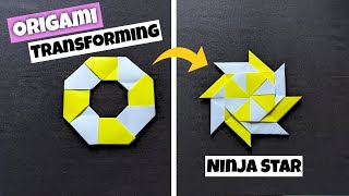 How To Make a Paper Transforming Ninja Star - Easy Origami