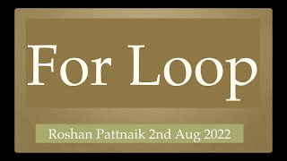 How To Use A For Loop @smartclassroom09