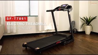 Sunny Health & Fitness SF-T7861 Electric Treadmill with Auto Incline