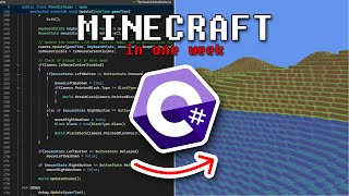 I Made Minecraft From Scratch In One Week