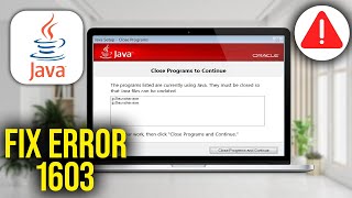 How To Fix Java Install Did Not Complete Error Code 1603