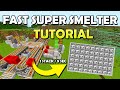 Mega Fast 1.21 Super Auto Smelter Tutorial in Minecraft Bedrock (MCPE/Xbox/PS4/Nintendo Switch/PC)