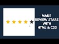 How to Make Review Star with HTML & CSS | Citrine Academy