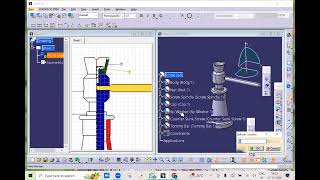 screw jack assembly drafting in Catia