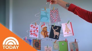 Try This Easy-To-Make Hanger Tree To Display Holiday Cards | TODAY