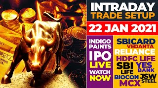 Intraday Trade Setup I Reliance, SBICARD, Vedanta, HDFCLIFE, SBILIFE, Yesbank, JSWSteel, Biocon, MCX