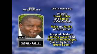 Chester Amedee ~ Long Obituary