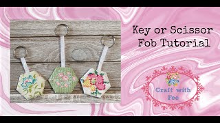 Let's make a Scissor or Key Fob from Hexagons.  Step by Step Tutorial - Tilda Lover's Club Challenge