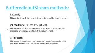 #74 BufferedInputStream class