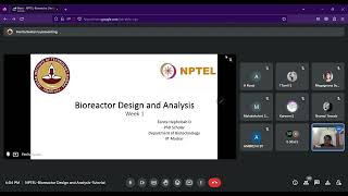 WEEK 1: NPTEL Bioreactor Design and Analysis Tutorial