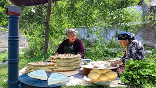 Grandma Cooks Delicious Kutab on Campfire Village Style | Village Life