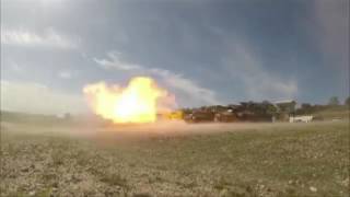 Military Tanks shooting and Training Range M1 Abram