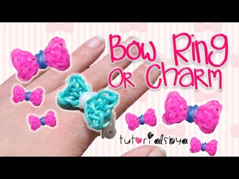 UPDATED Bow Ring / Charm Rainbow Loom Tutorial | How To UPDATED Bow Ring / Charm Rainbow Loom Tutorial | How To
