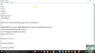 Nested loops Java Patterns 3 by taking input from user
