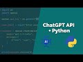 ChatGPT API Python tutorial for COMPLETE beginners